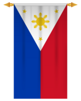 Filipinas bandeira vertical galhardete isolado png