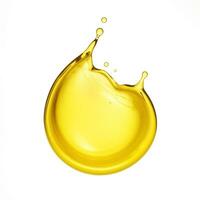 AI generated A droplet of olive oil isolated on white background photo