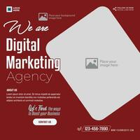 Digital Marketing Social Media Post template vector illustration