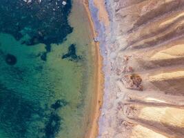 ver desde el parte superior en el salvaje playa en Malta foto