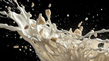 cereales con leche, ai generativo foto