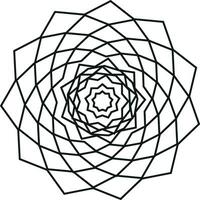 Black and White Mandala Background vector
