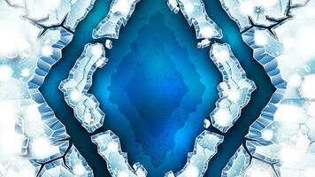 Rhombus Shaped Ice Cracks As a Winter Background vector