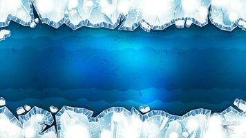 Realistic Horizontal Ice Cracks As a Winter Background vector