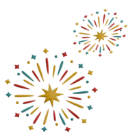 3D Icon of fireworks png