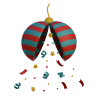 3d icoon van confetti bal png