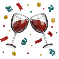3D Icon of cheers drink png