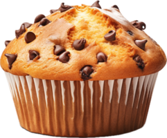 AI generated chocolate chip muffin cake png