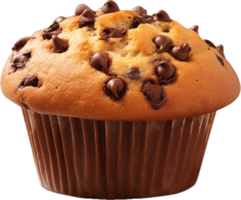 AI generated chocolate chip muffin cake png