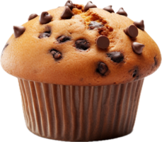 AI generated chocolate chip muffin cake png