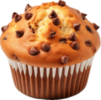 AI generated chocolate chip muffin cake png