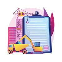 construction project checklist vector illustration