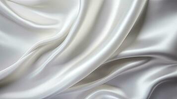 Luxurious White Silk Fabric Texture for Background. AI Generated photo