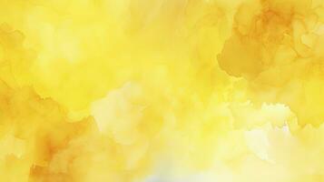 Vibrant Yellow Watercolor Background for Creative Design Concepts. AI Generated photo