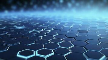 Hexagon-Patterned Abstract Background for Technology and Medical Innovation. AI Generated photo