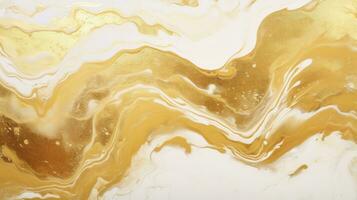 Liquid Marble Design Background with Abstract Painting and Gold Splash Texture. AI Generated photo