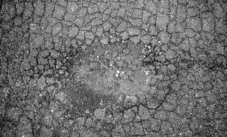 Broken and cracked asphalt photo