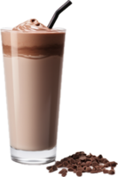 AI generated chocolate milk shake png