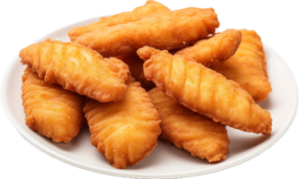 AI generated fried fish fillets png