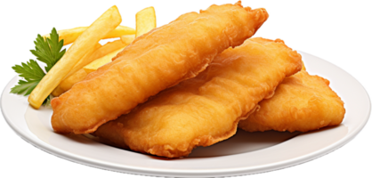 AI generated fried fish fillets png