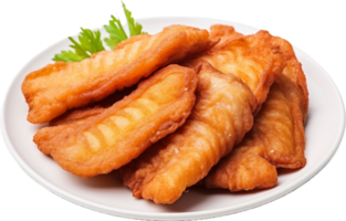 AI generated fried fish fillets png