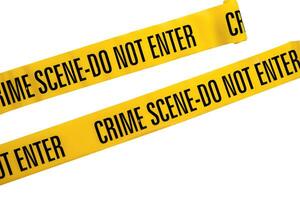 Crime scene tap isolated on a white background photo