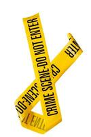 Crime scene tap isolated on a white background photo