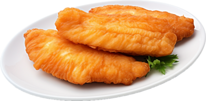 AI generated fried fish fillets png
