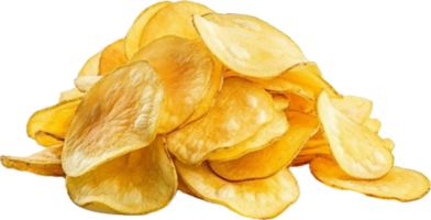 ai generado natural patata papas fritas png