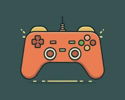 joypad vector flat color icon. Game Joystick vector graphics