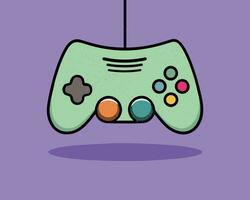 joypad vector flat color icon. Game Joystick vector graphics