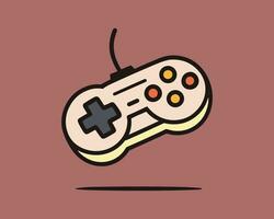 joypad vector flat color icon. Game Joystick vector graphics