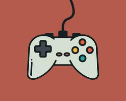 joypad vector flat color icon. Game Joystick vector graphics