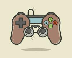 joypad vector flat color icon. Game Joystick vector graphics