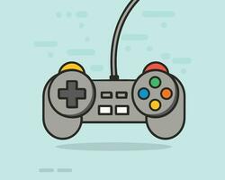 joypad vector flat color icon. Game Joystick vector graphics