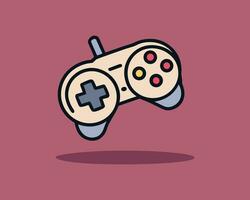 joypad vector flat color icon. Game Joystick vector graphics