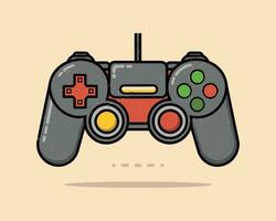 joypad vector flat color icon. Game Joystick vector graphics