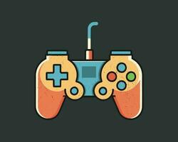 joypad vector flat color icon. Game Joystick vector graphics