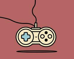 joypad vector plano color icono. juego palanca de mando vector gráficos