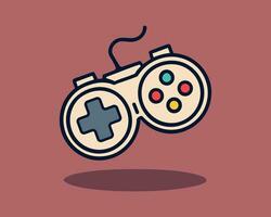 joypad vector flat color icon. Game Joystick vector graphics