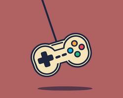 joypad vector flat color icon. Game Joystick vector graphics