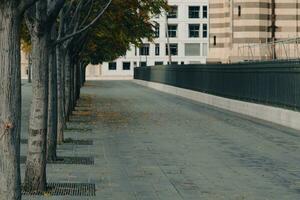 Empty street in the city photo