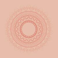 Round gradient mandala on white isolated background. vector