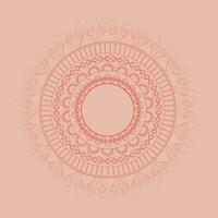 Round gradient mandala on white isolated background. vector