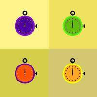 stopwatch icon flat design colorful background, stopwatch logo design for web vector