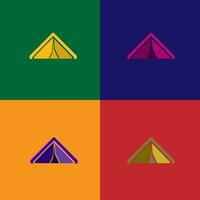 tent logo design colorful background,logo icon for web vector