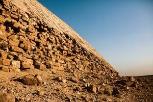 famoso egipcio pirámides de giza. paisaje en Egipto. pirámide en desierto. África. preguntarse de el mundo foto