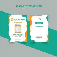 Student Id Card design template Id card design for school, Identity Card Design vector