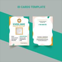 Student Id Card design template Id card design for school, Identity Card Design vector