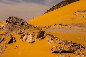 Landscape of sahara desert in Egypt. Conceptual for freedom, enjoying the journey. photo